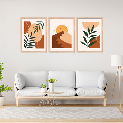 Earthy Abstract Trio Wall Frame