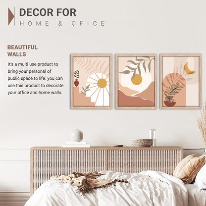 Minimal Sunset Trio Wall Frame