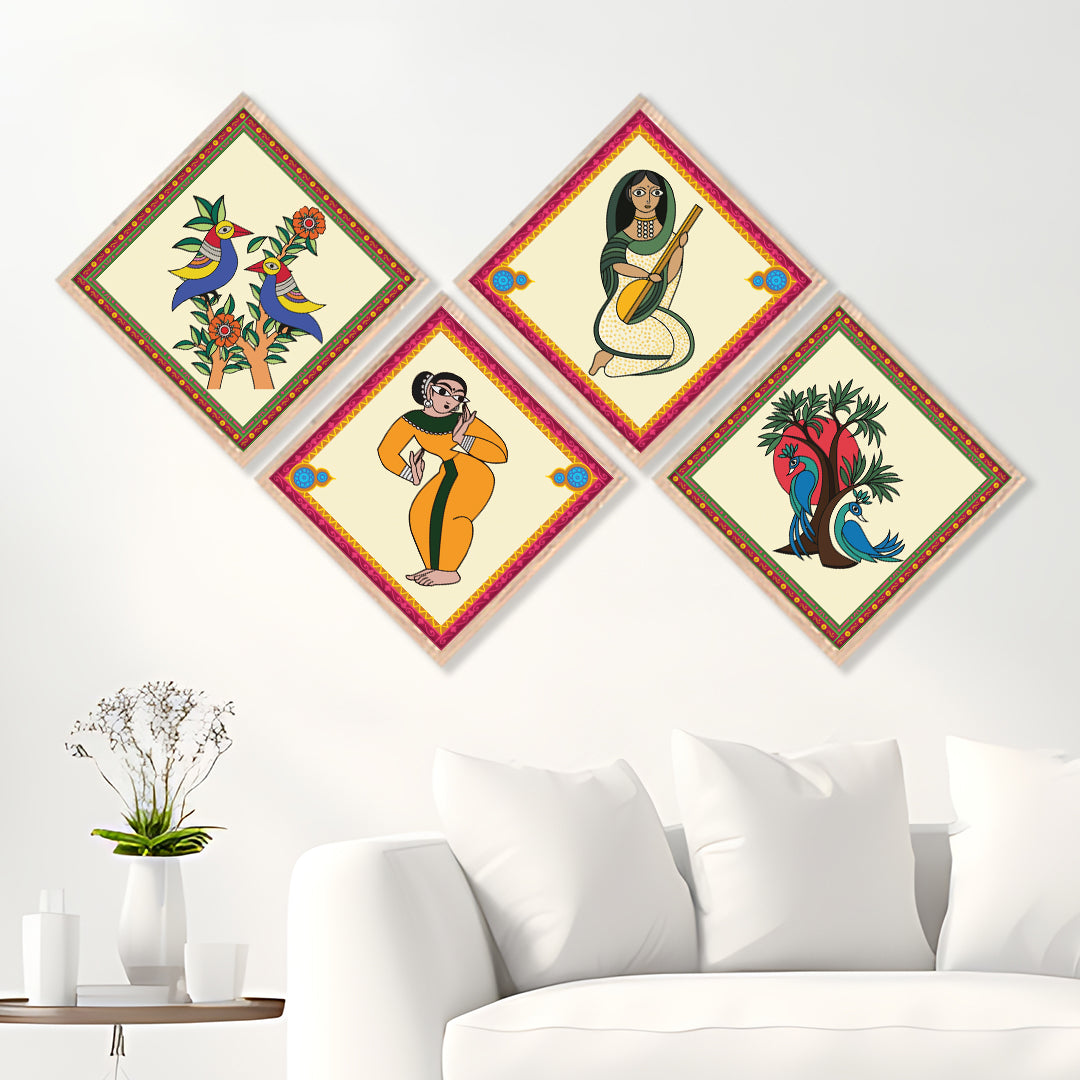Pattachitra Folk Art Wall Frame Set