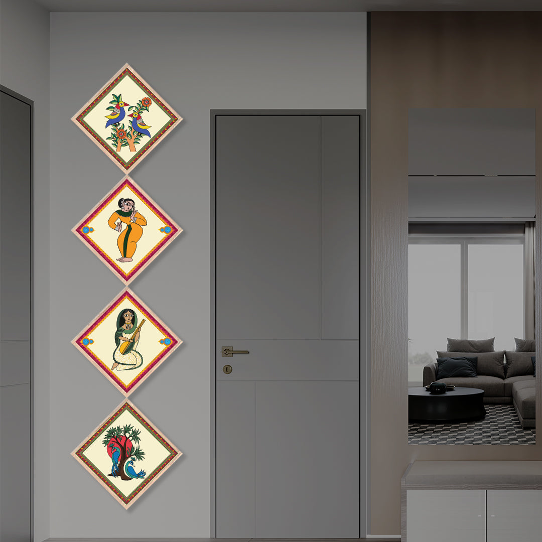 Pattachitra Folk Art Wall Frame Set
