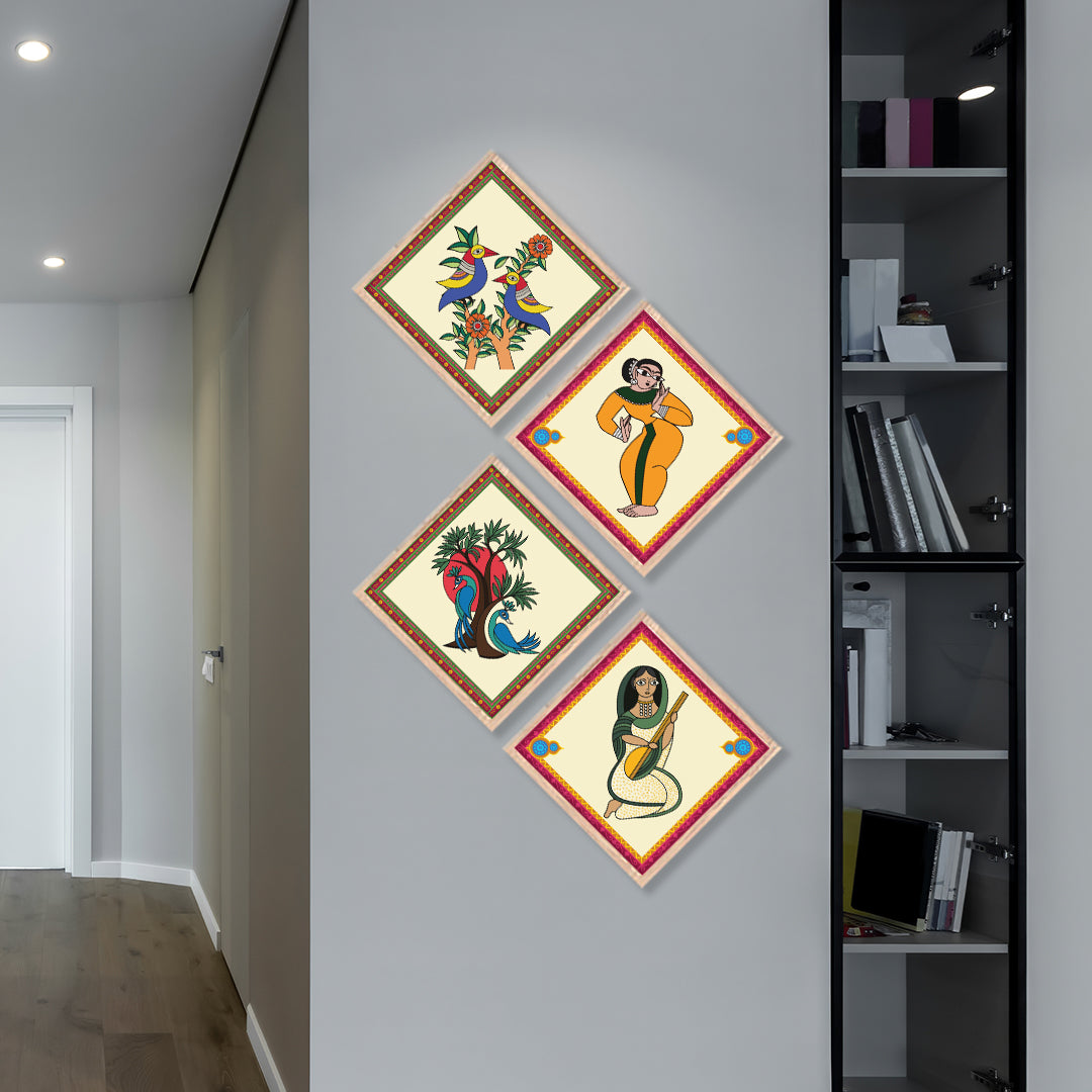Pattachitra Folk Art Wall Frame Set