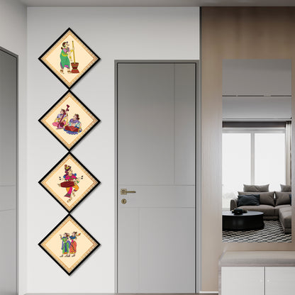 Pattachitra Folk Dance Wall Frame Set