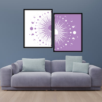 Celestial Burst Pair Wall Frame Set