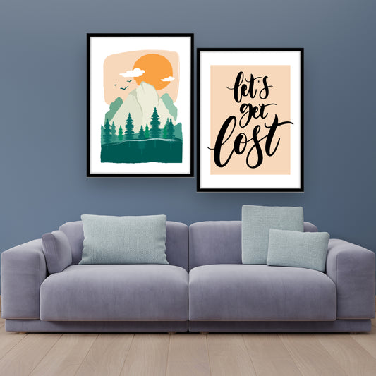 Illustrations of Exploration and Adventure Wall Frame