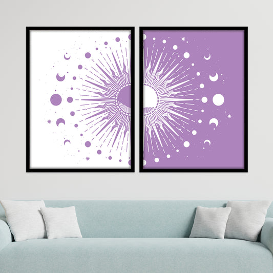 Celestial Burst Pair Wall Frame Set
