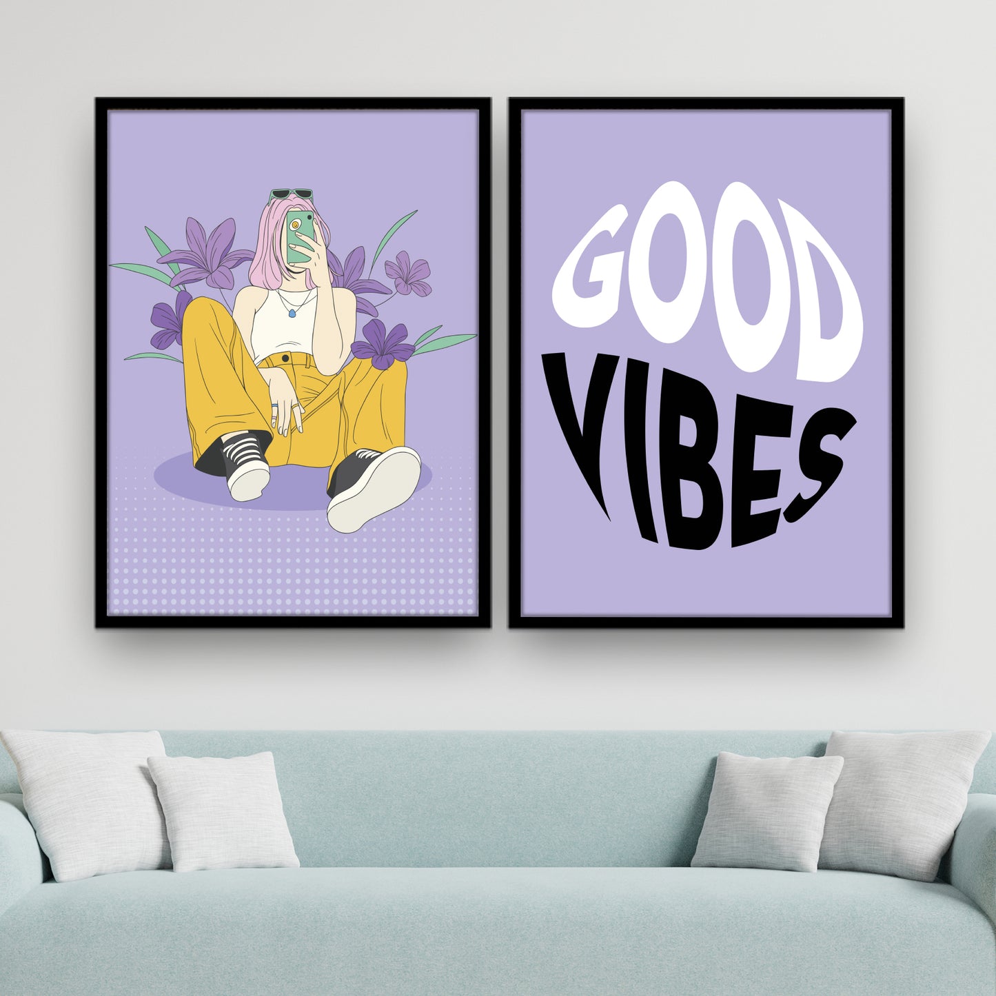 Rainbow Motivational Quote Gallery Wall Frame