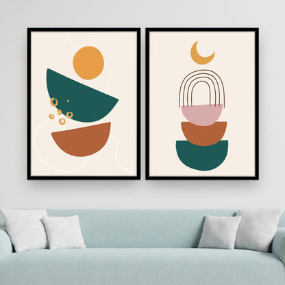 Stacked Arches and Shapes Minimalist Wall Frame