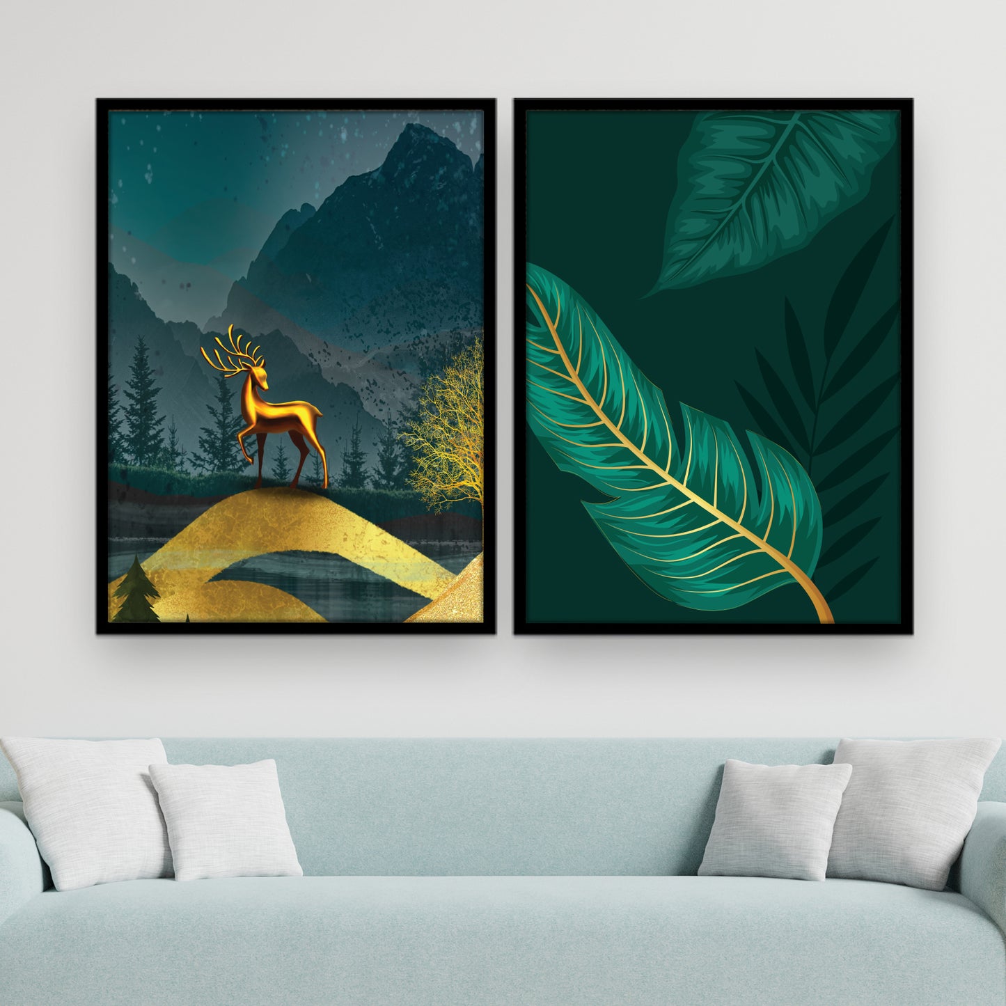 Elegant Floral Wall Art Painting for Home & Living Room Decor