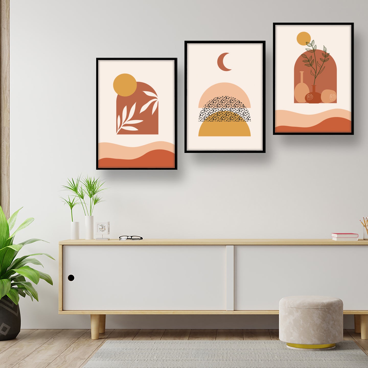 Boho Terracotta Minimal Wall Art