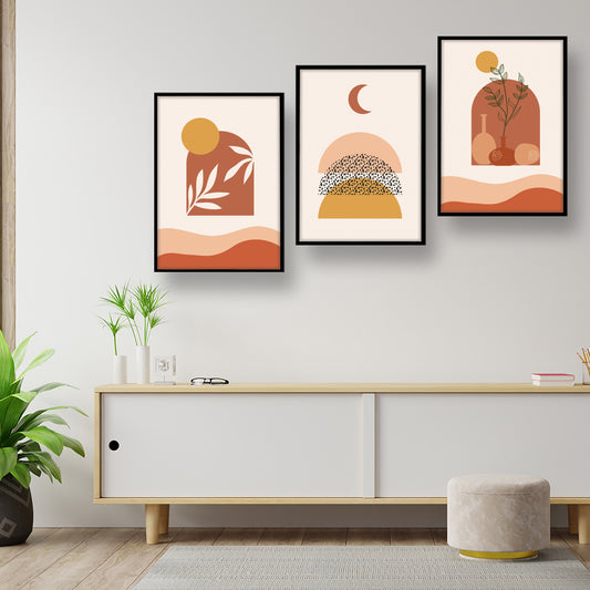 Boho Terracotta Minimal Wall Art