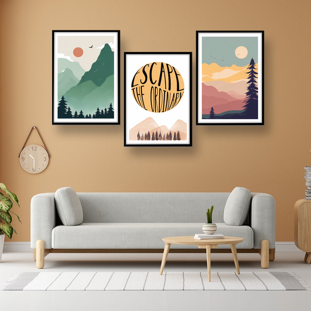 Escape the Ordinary Trio Wall Frame Set