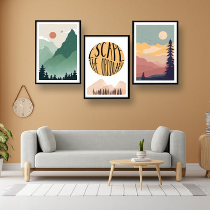 Escape the Ordinary Trio Wall Frame Set
