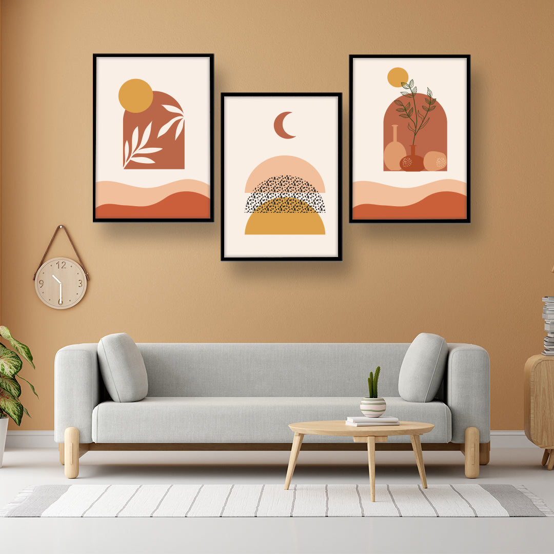 Boho Terracotta Minimal Wall Art