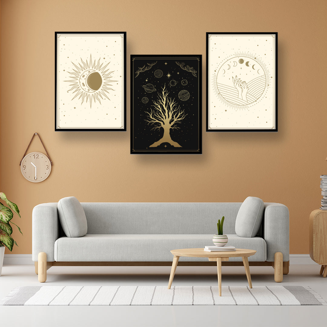 Celestial Moon & Universe Wall Art