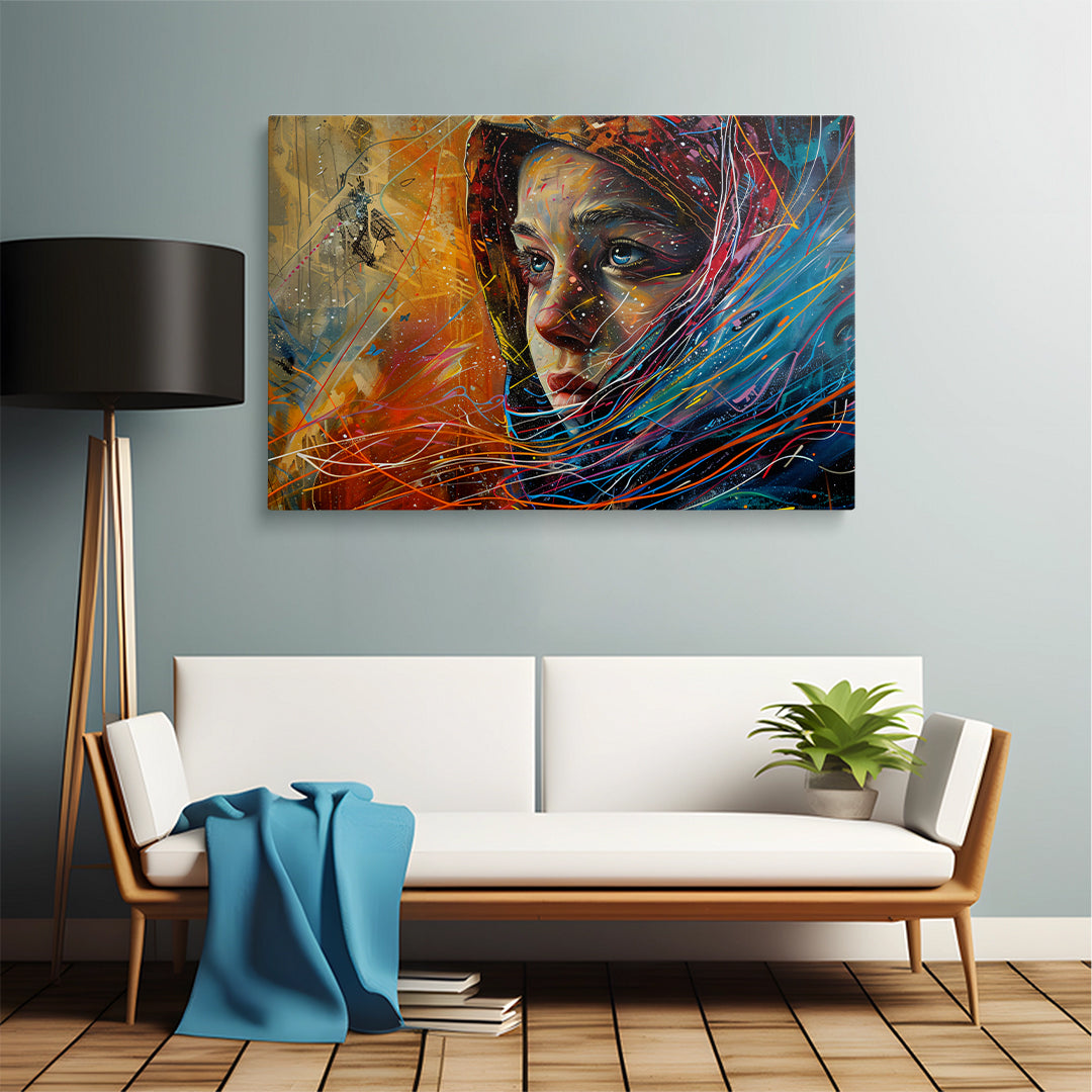 Abstract Woman Portrait Art Wall Canvas