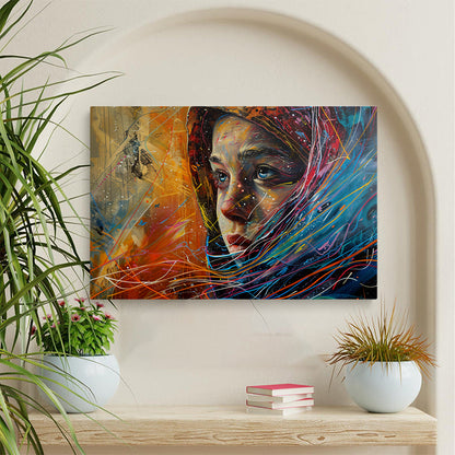 Abstract Woman Portrait Art Wall Canvas