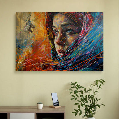 Abstract Woman Portrait Art Wall Canvas