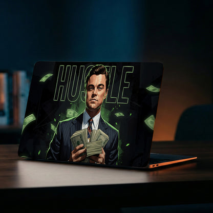 Hustle & Cash Neon Green Motivation Aesthetic Laptop Skin