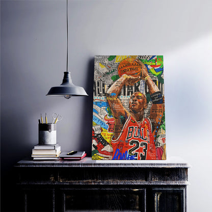 Basketball Legend Pop Art Canvas