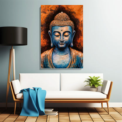 Blue Buddha Tranquility Canvas