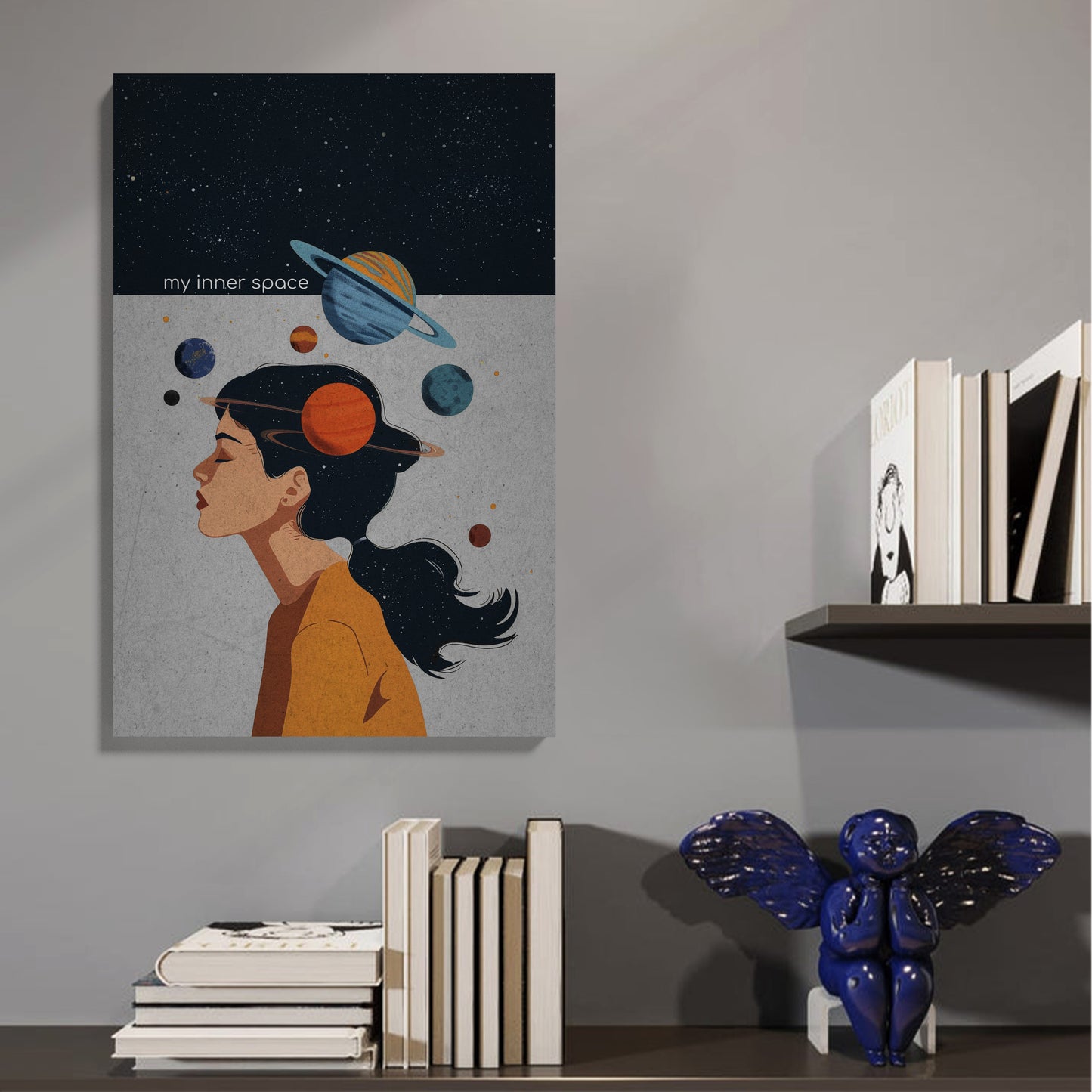 Inner Space Galaxy Girl Canvas