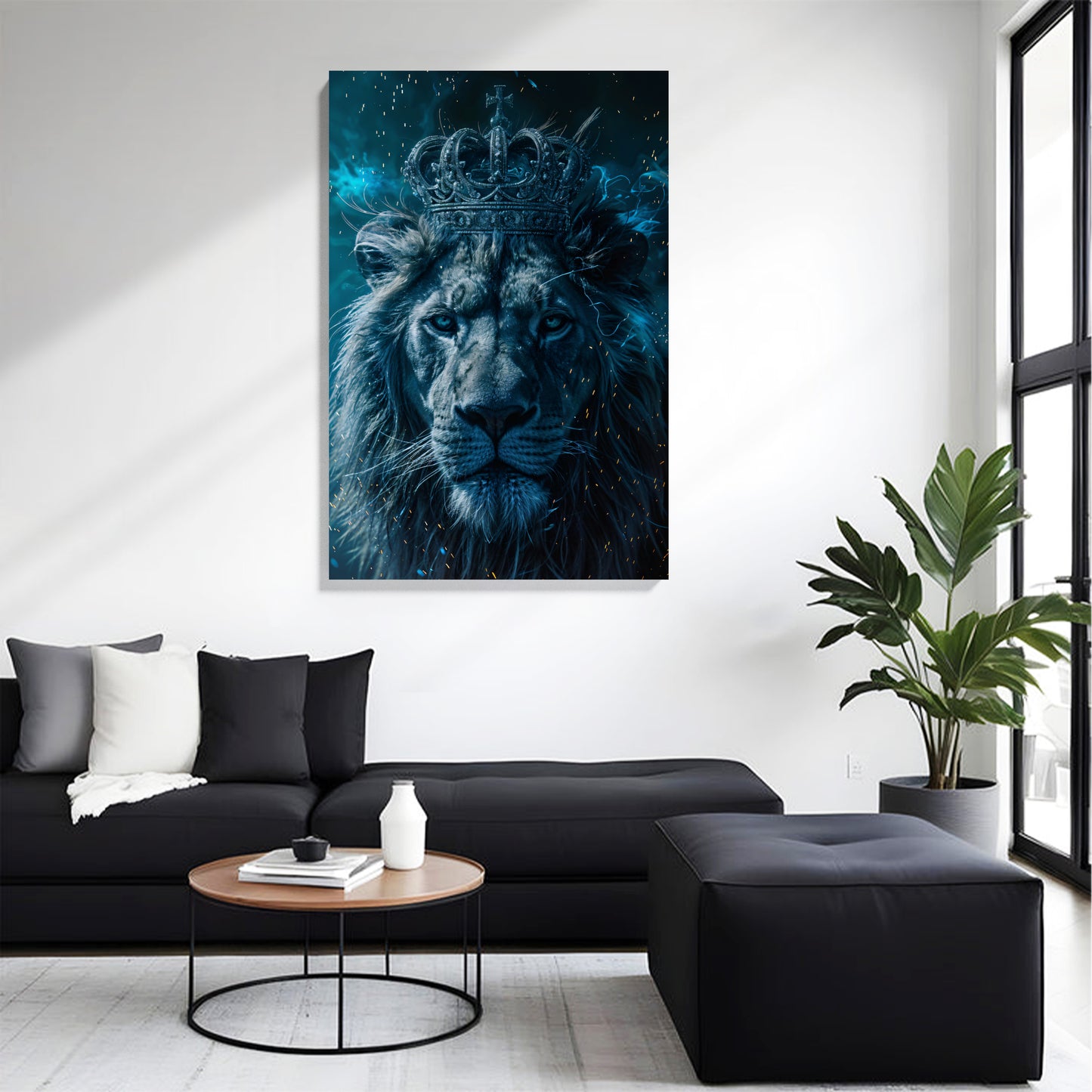 Crowned Lion Majesty Canvas