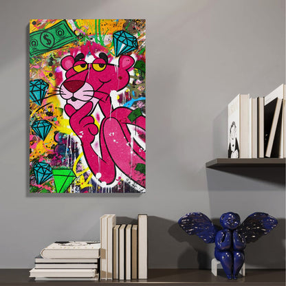 Pink Panther Graffiti Canvas