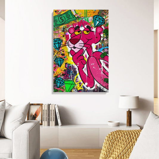 Pink Panther Graffiti Canvas