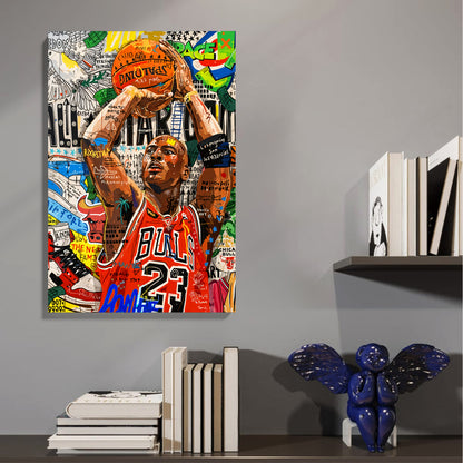 Basketball Legend Pop Art Canvas