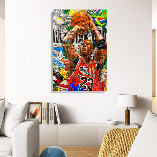 Basketball Legend Pop Art Canvas