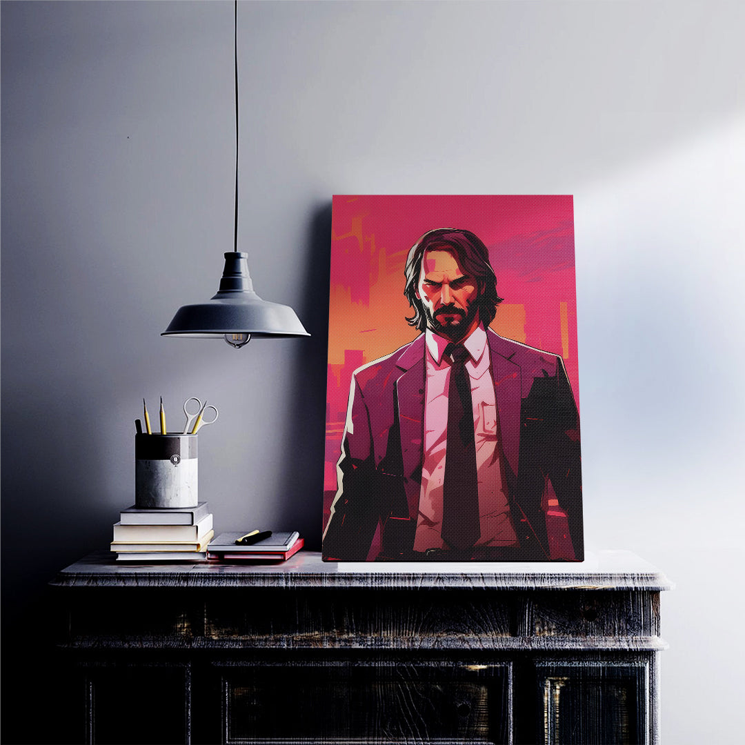 Pink City Hitman Canvas