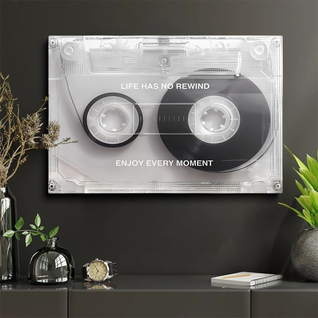 Clear Cassette Tape Art Print Wall Canvas