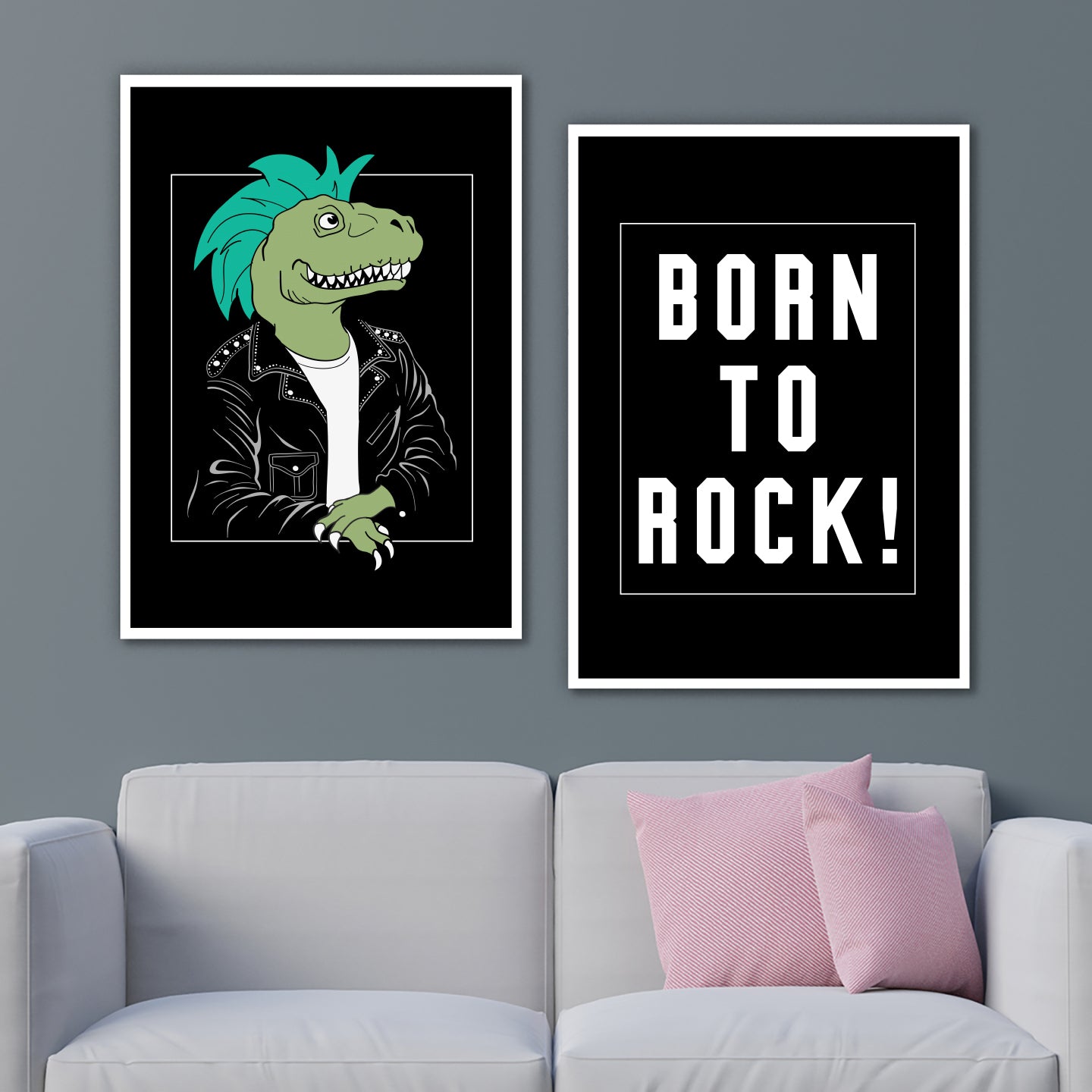 Rockstar Dino Duo Wall Frame Set