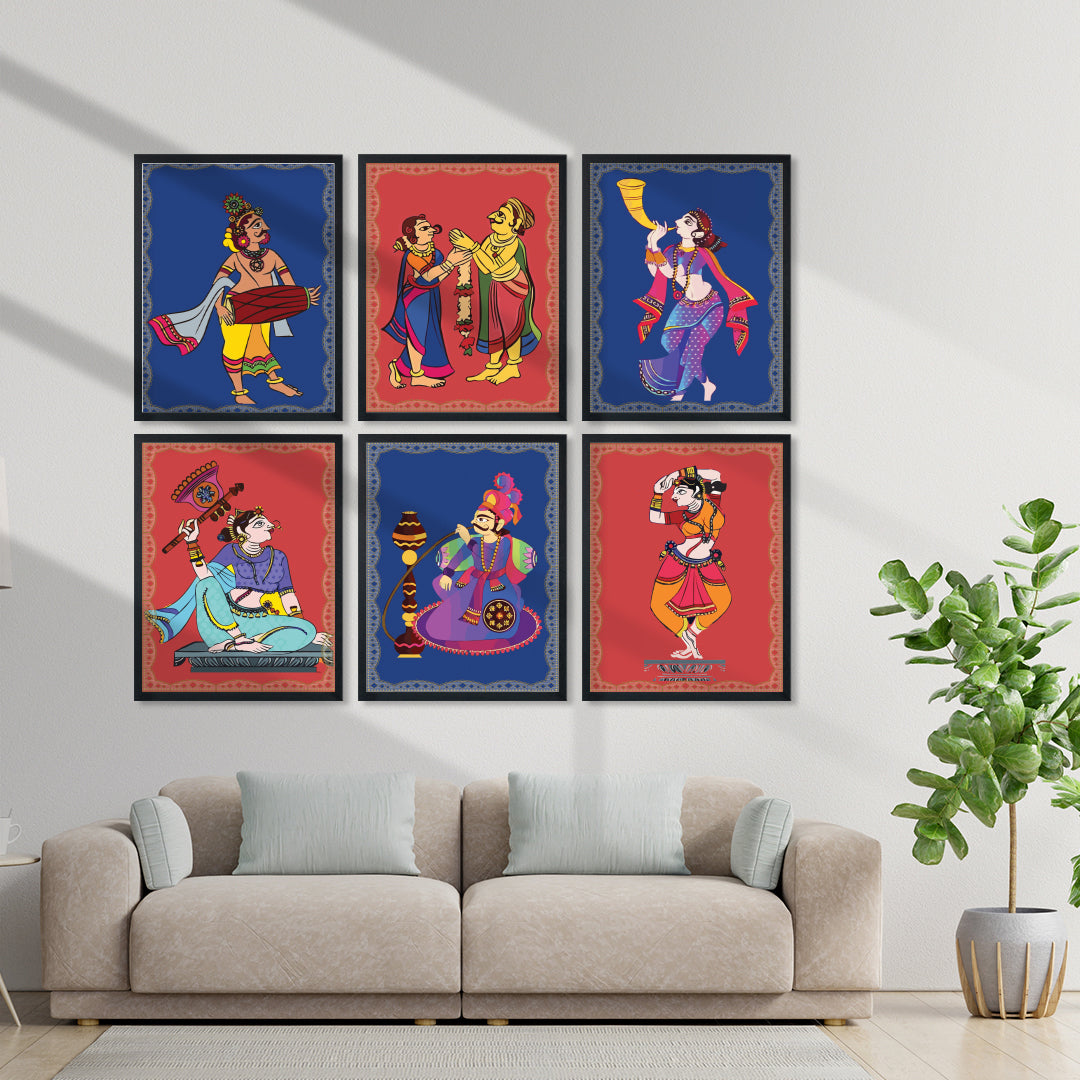 Folk Dance Tales Set Wall Frames
