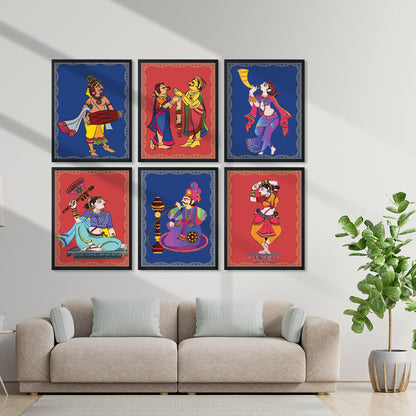 Folk Dance Tales Set Wall Frames