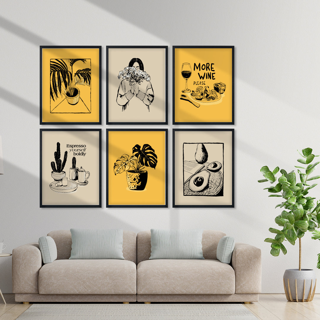 Modern Minimal Art Wall Frame Set