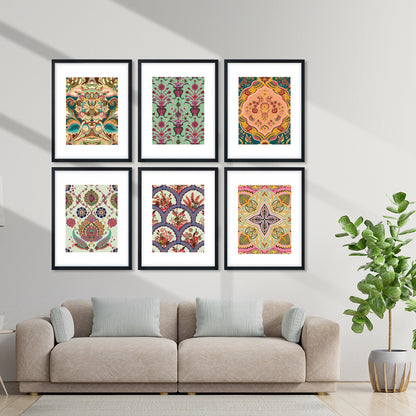 Vintage Pattern Art Wall Frame Set