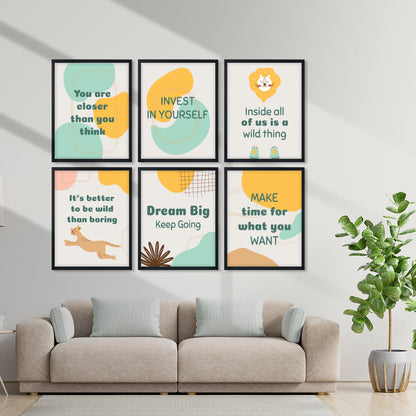 Wild & Motivated Quote Wall Frame Set