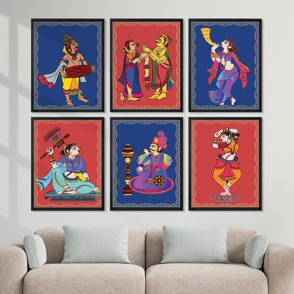 Folk Dance Tales Set Wall Frames