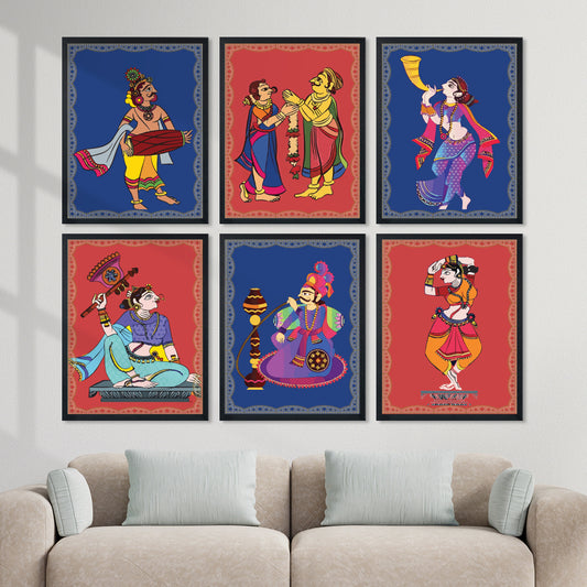 Folk Dance Tales Set Wall Frames