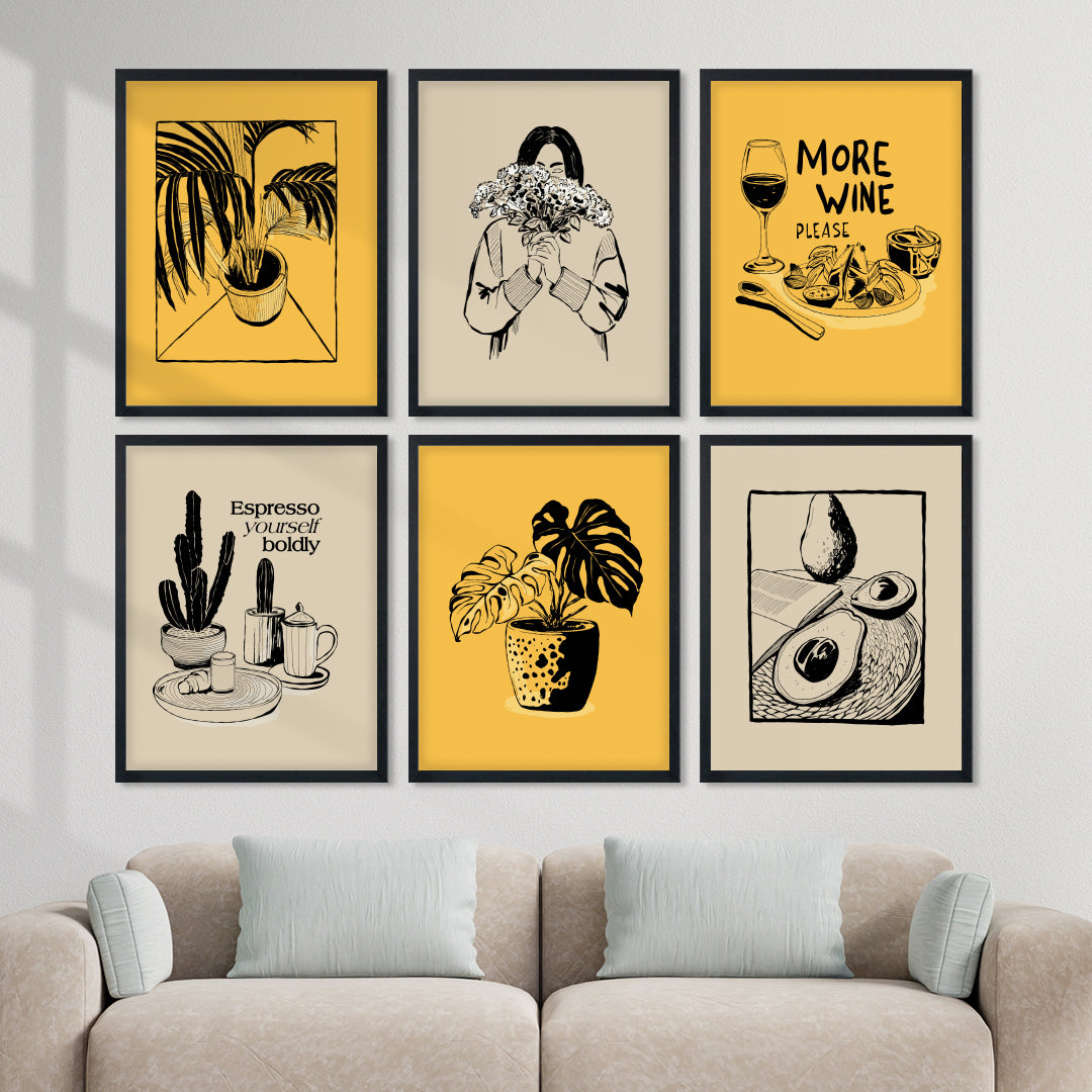 Modern Minimal Art Wall Frame Set