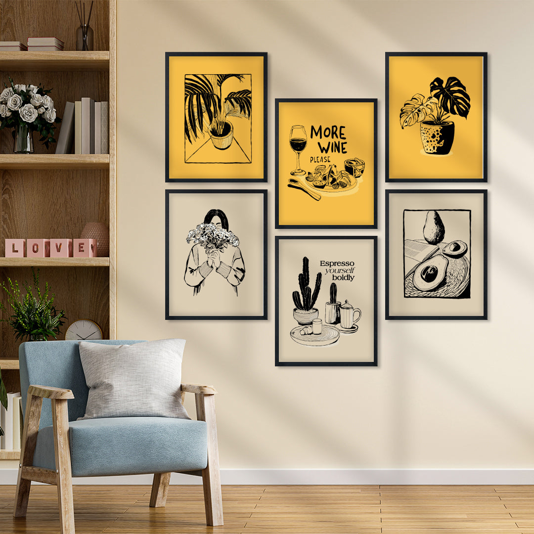 Modern Minimal Art Wall Frame Set