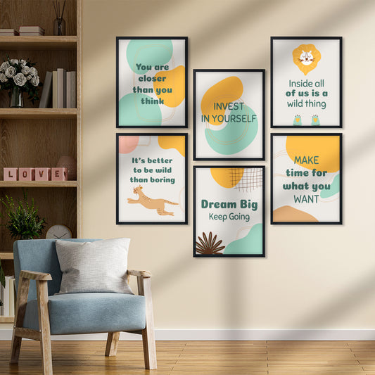 Wild & Motivated Quote Wall Frame Set