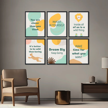Wild & Motivated Quote Wall Frame Set