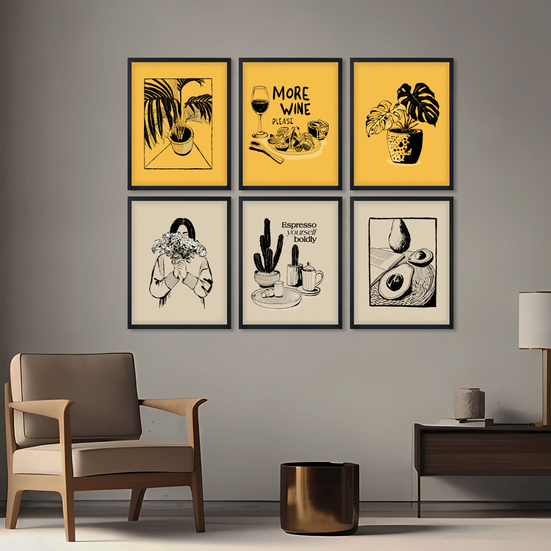 Modern Minimal Art Wall Frame Set