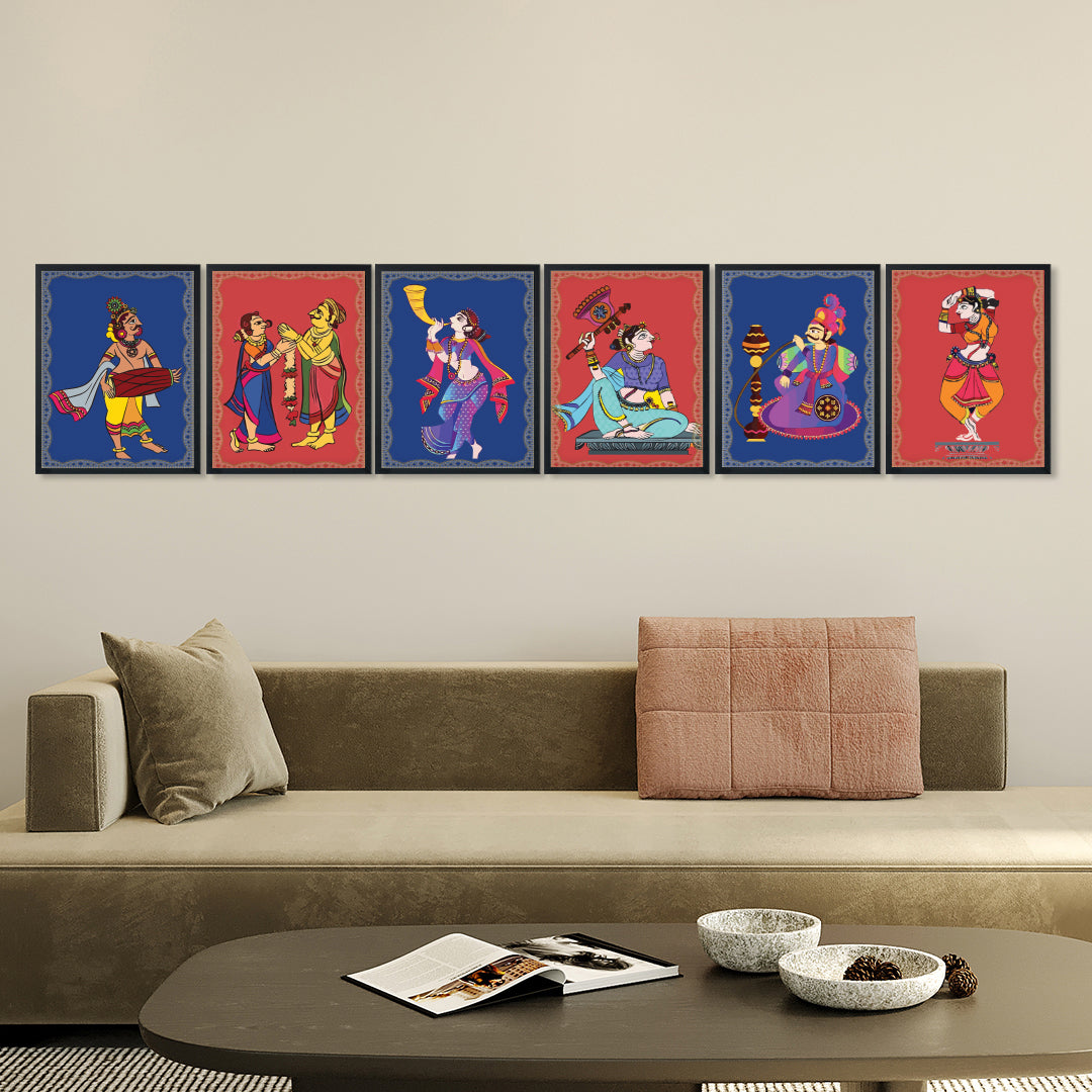Folk Dance Tales Set Wall Frames