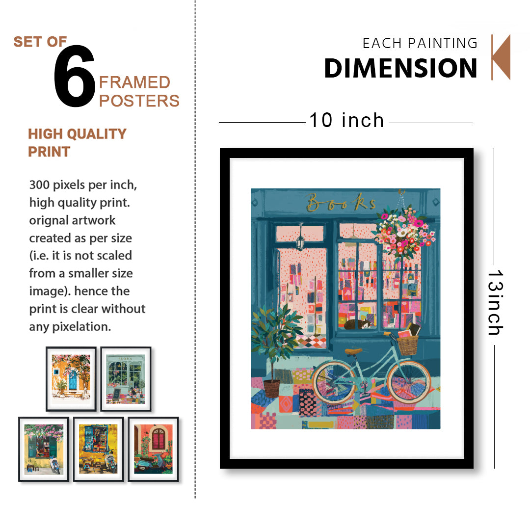 Vintage Street Scenes Wall Frame Set