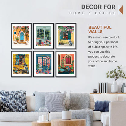 Vintage Street Scenes Wall Frame Set