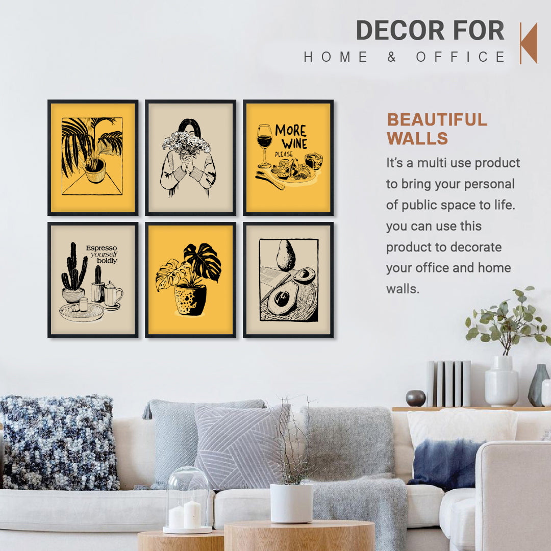 Modern Minimal Art Wall Frame Set