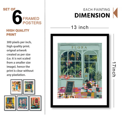 Vintage Street Scenes Wall Frame Set